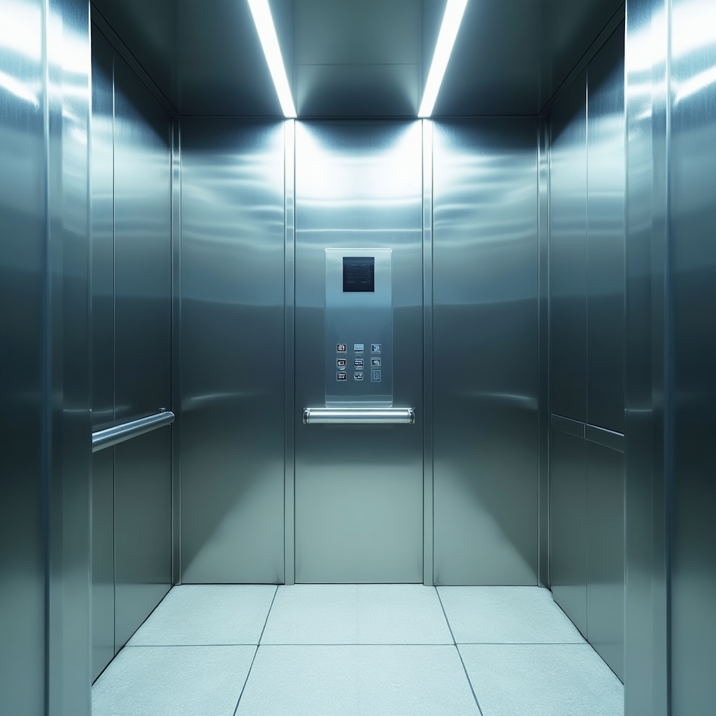 Lift curat și dezinfectat în bloc rezidențial